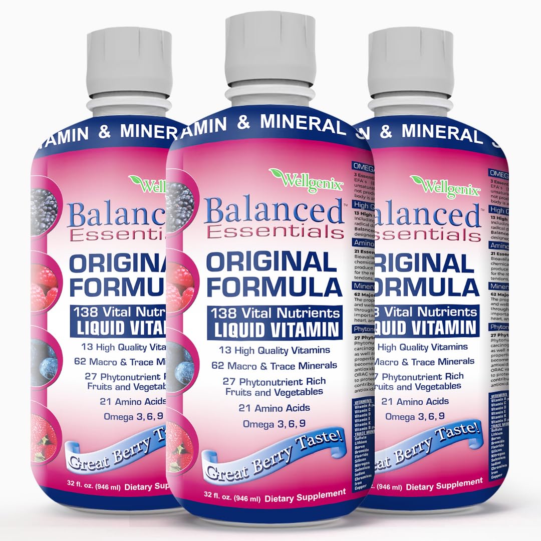 Wellgenix Balanced Essentials Plus New Formula Berry Flavor bottle front
