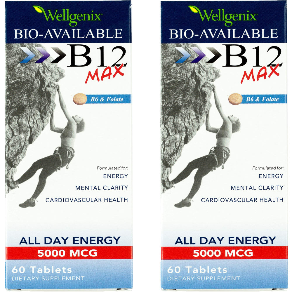 Wellgenix Bio-Available Sublingual B12 Max bottle front label
