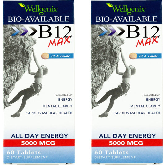 Wellgenix Bio-Available Sublingual B12 Max bottle front label