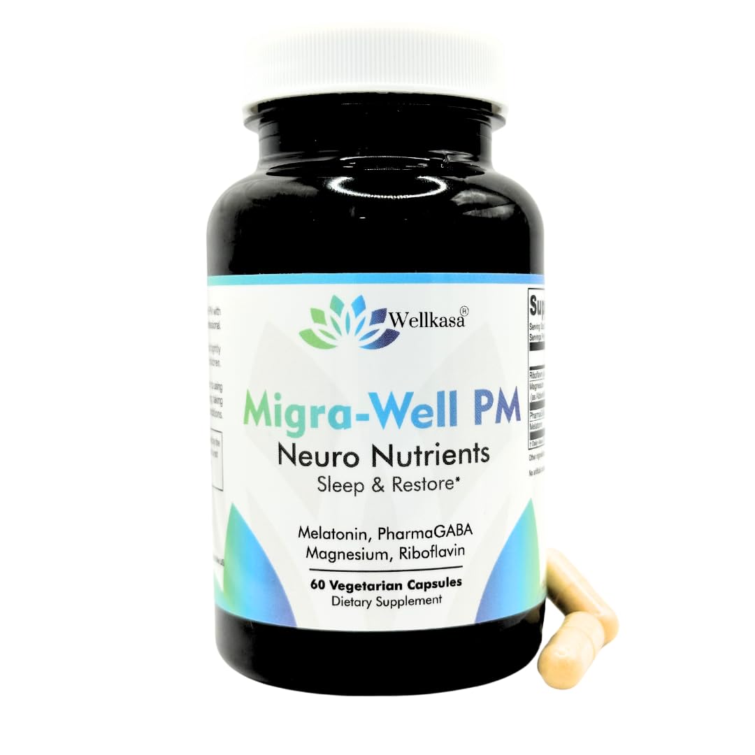 Illustration of Magnesium Bisglycinate, Vitamin B2, PharmaGABA and Melatonin