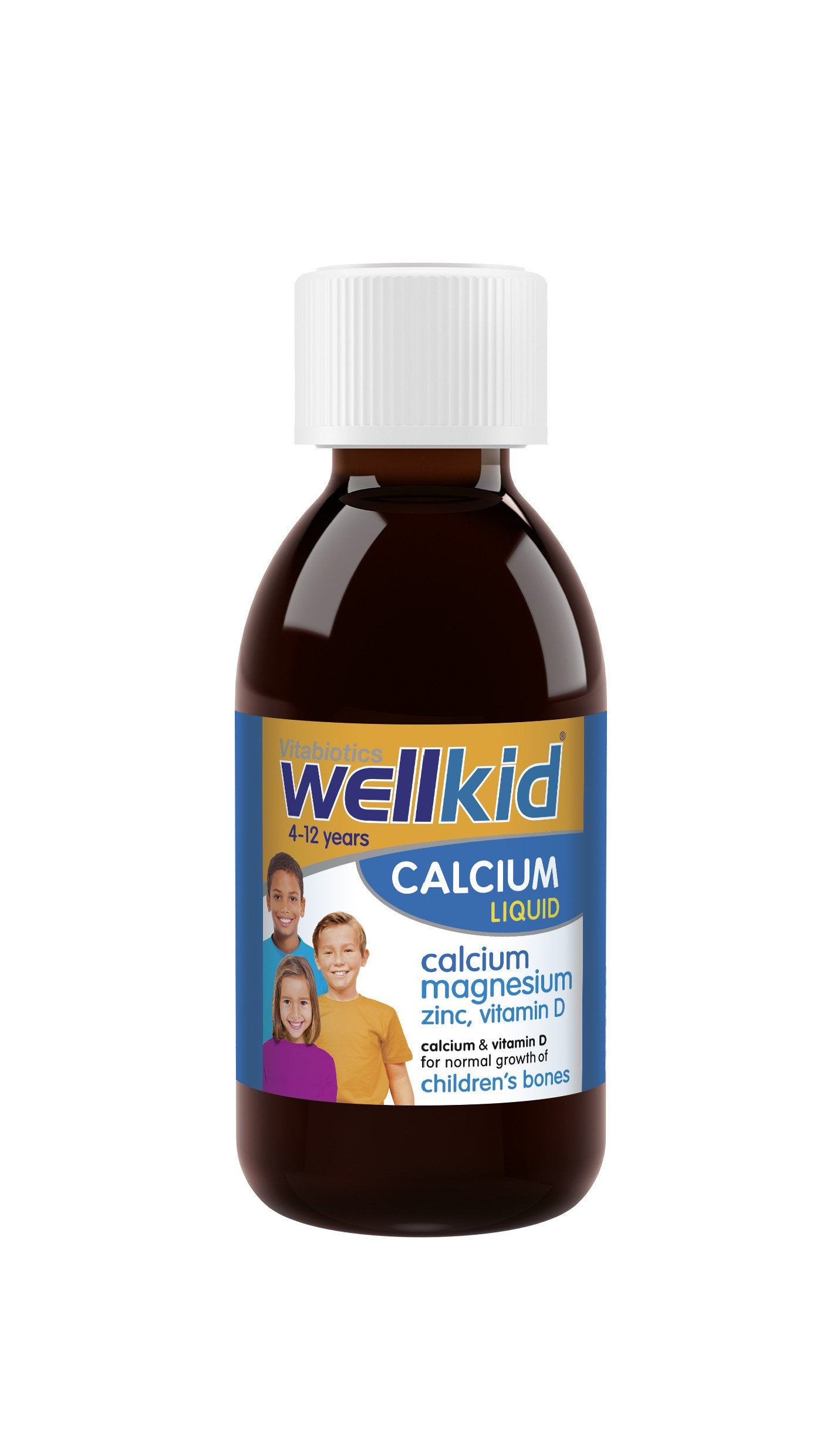 Wellkid Calcium Liquid 150ml packaging on white background