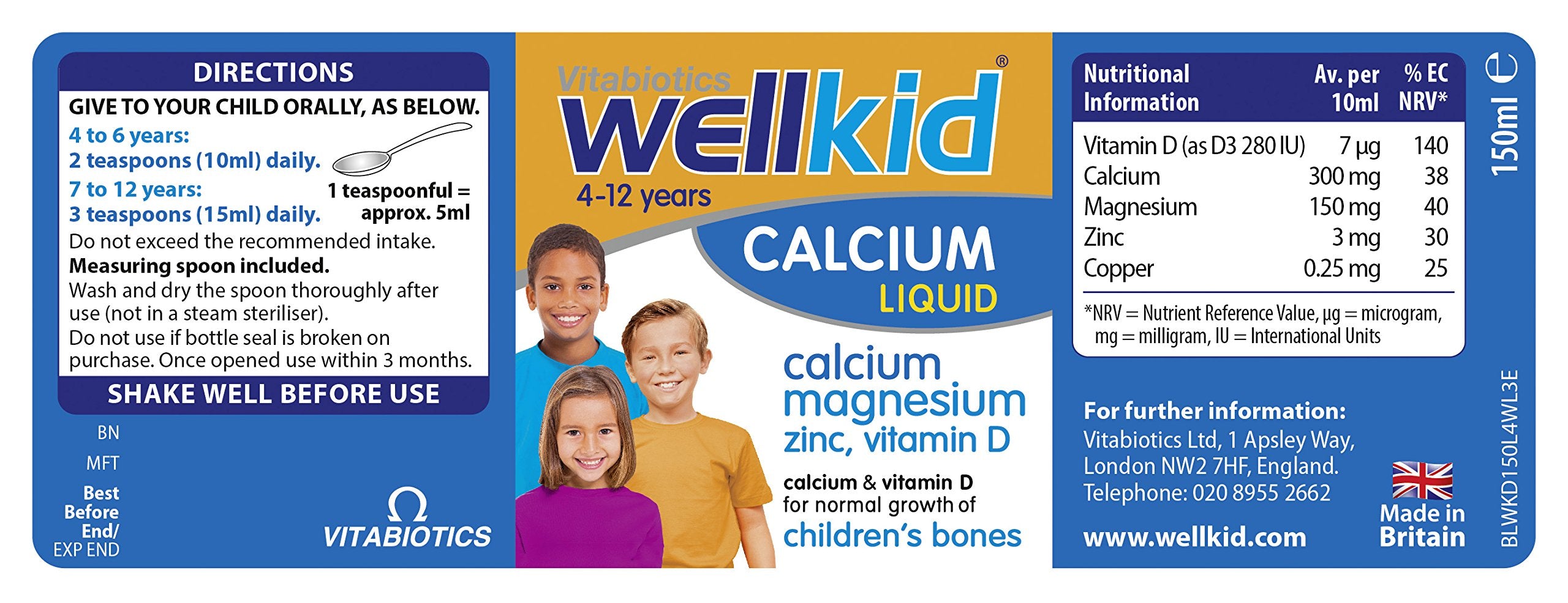 Icons representing calcium, magnesium, zinc and vitamin D