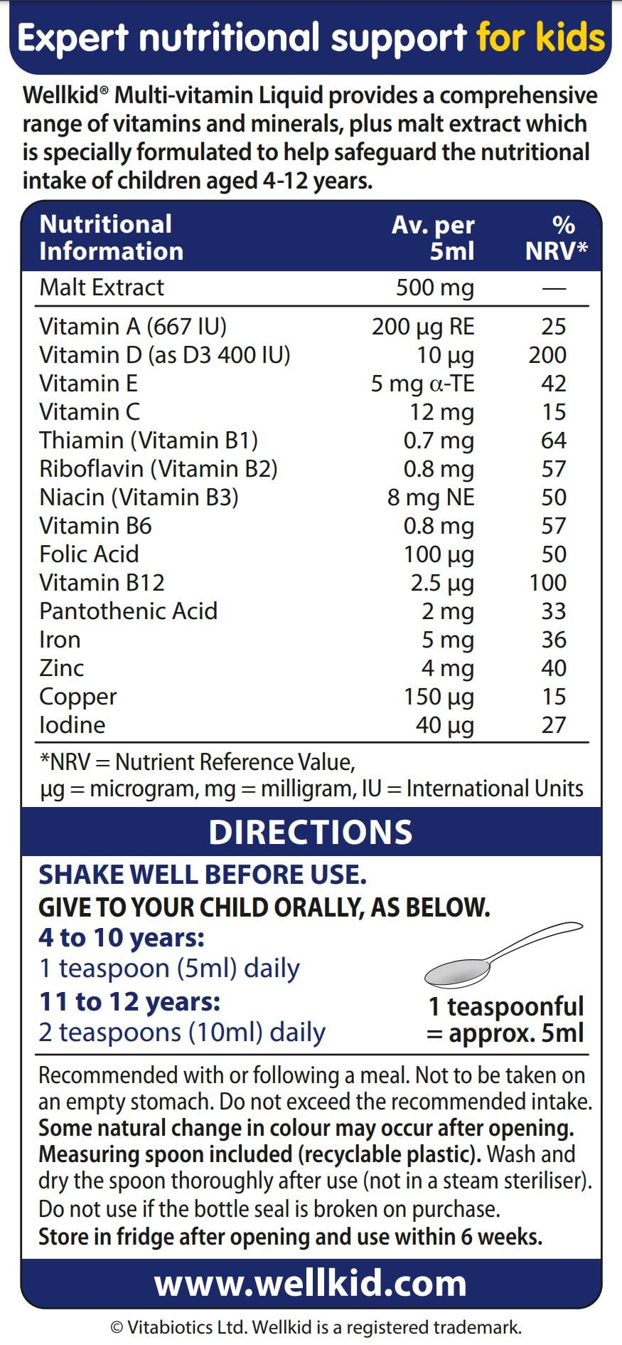 Child-friendly Wellkid packaging and labeling
