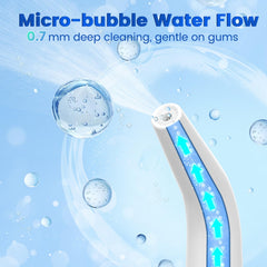 Close-up of precision nozzle on WellLeo Water Flosser