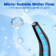 Five interchangeable jet tips included with WellLeo Flosser
