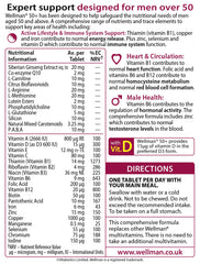 Wellman 50+ bottle with label detail