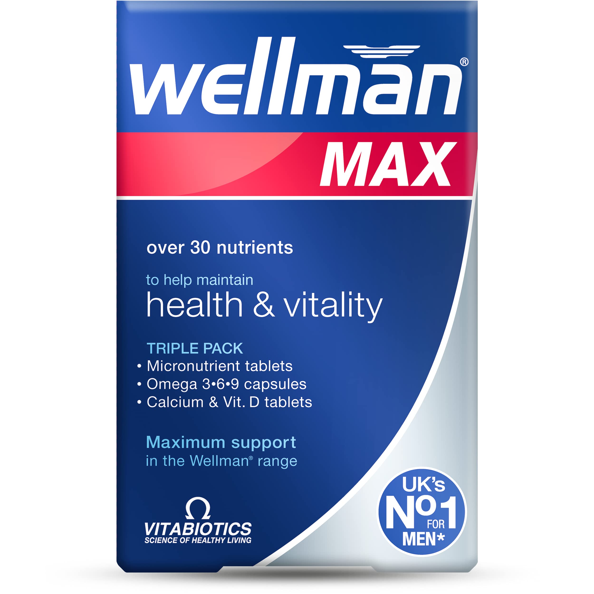 Wellman Max capsules bottle and 84-pack front view