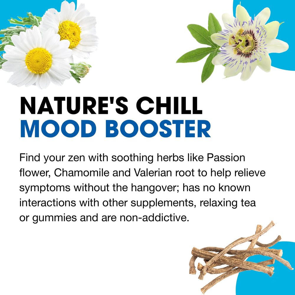 Back label of WellMind Calming Tablets showing usage information