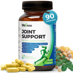Bottle of Wellnee Joint Support Supplement with label