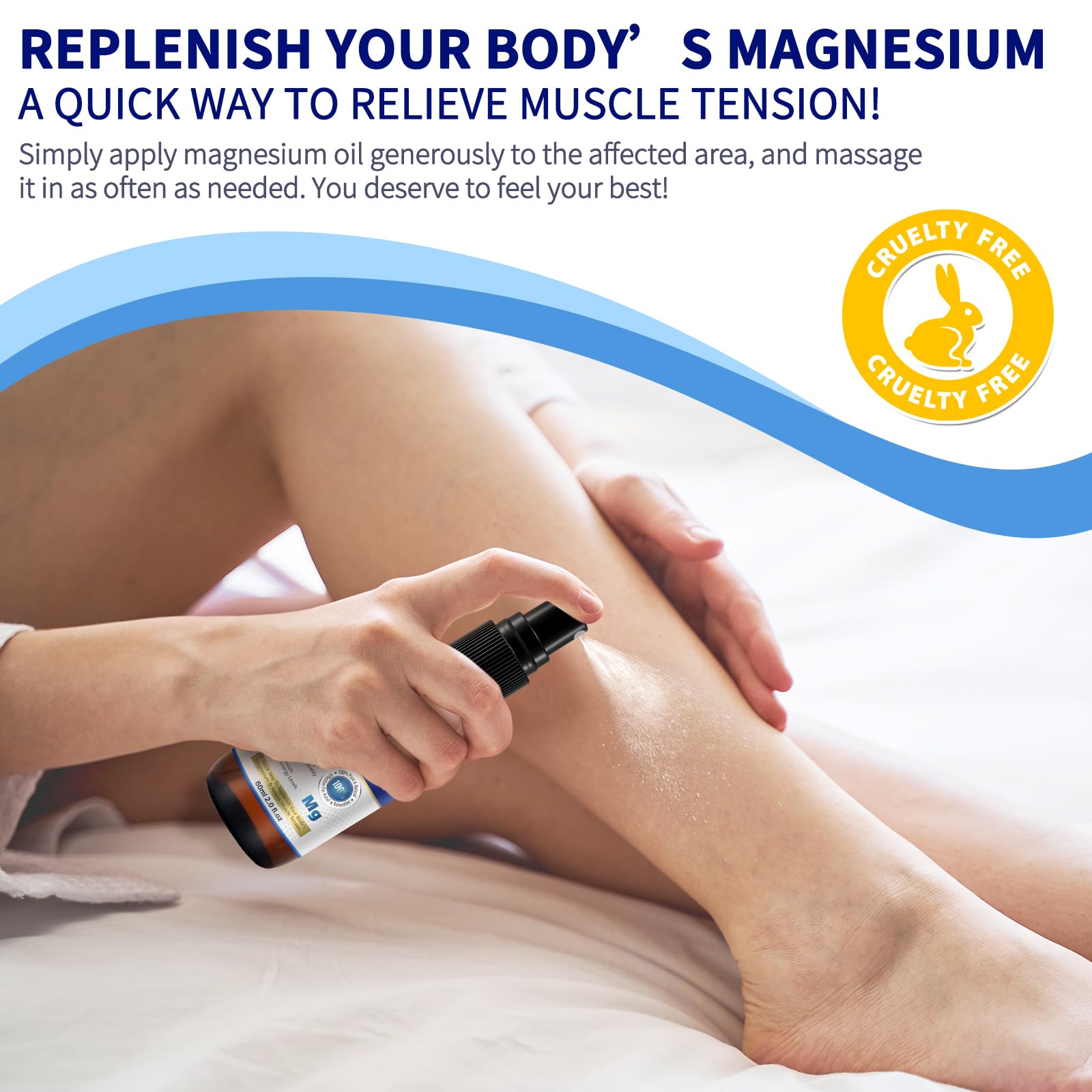Wellness and energy boost from magnesium oil spray