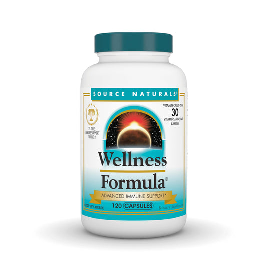 Wellness Formula immune support hero shot with 120 capsules