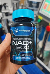 WELLNESS LABSRX liposomal NAD box showcases premium USA-made packaging.