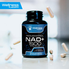 Graphic highlighting NAD+ health benefits and energy support