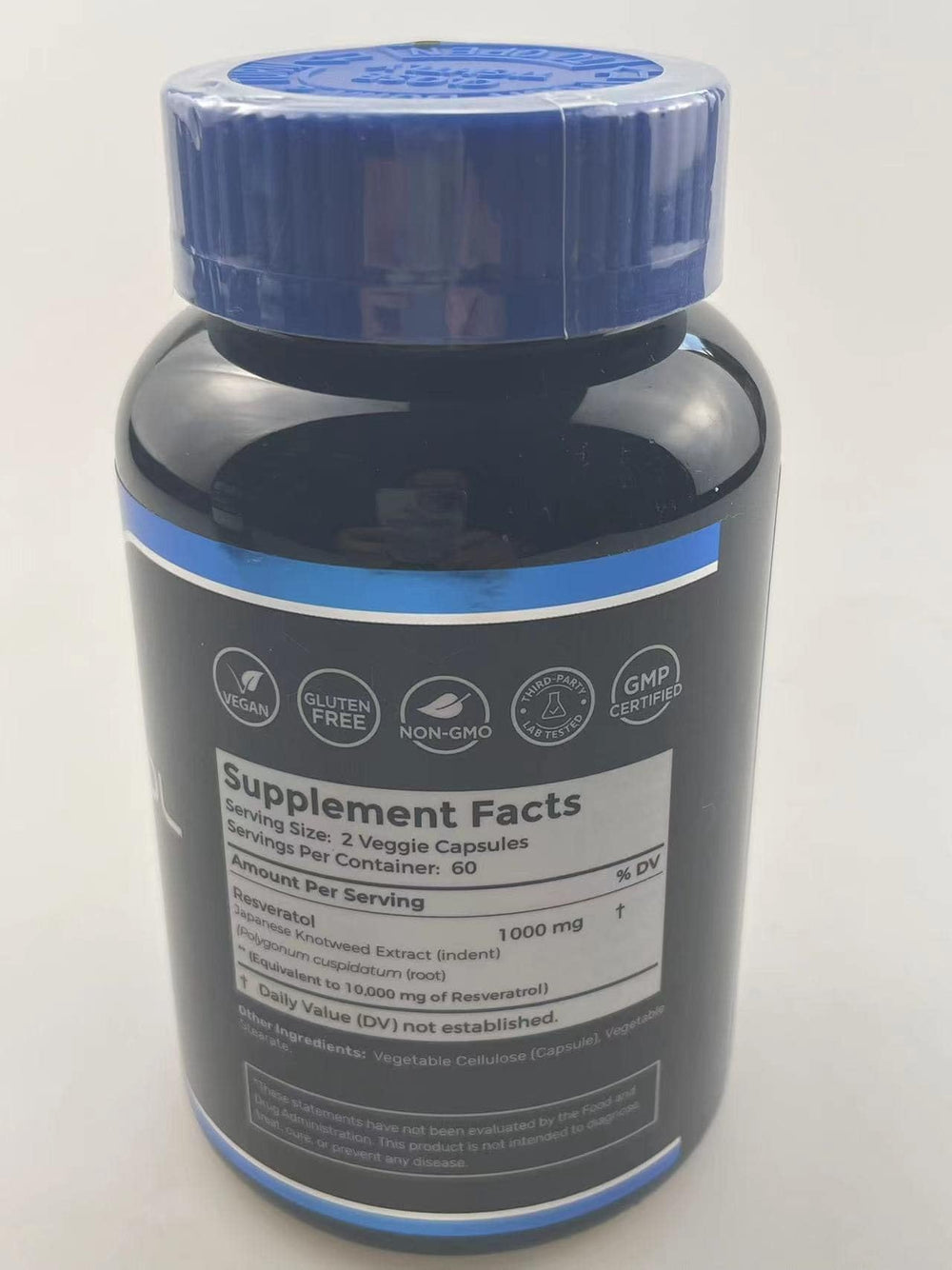 Two bottles of 240-count Resveratrol capsules in Pack of 2