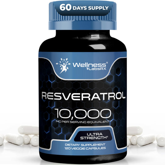 Wellness LabsRx Resveratrol bottle with 120 capsules