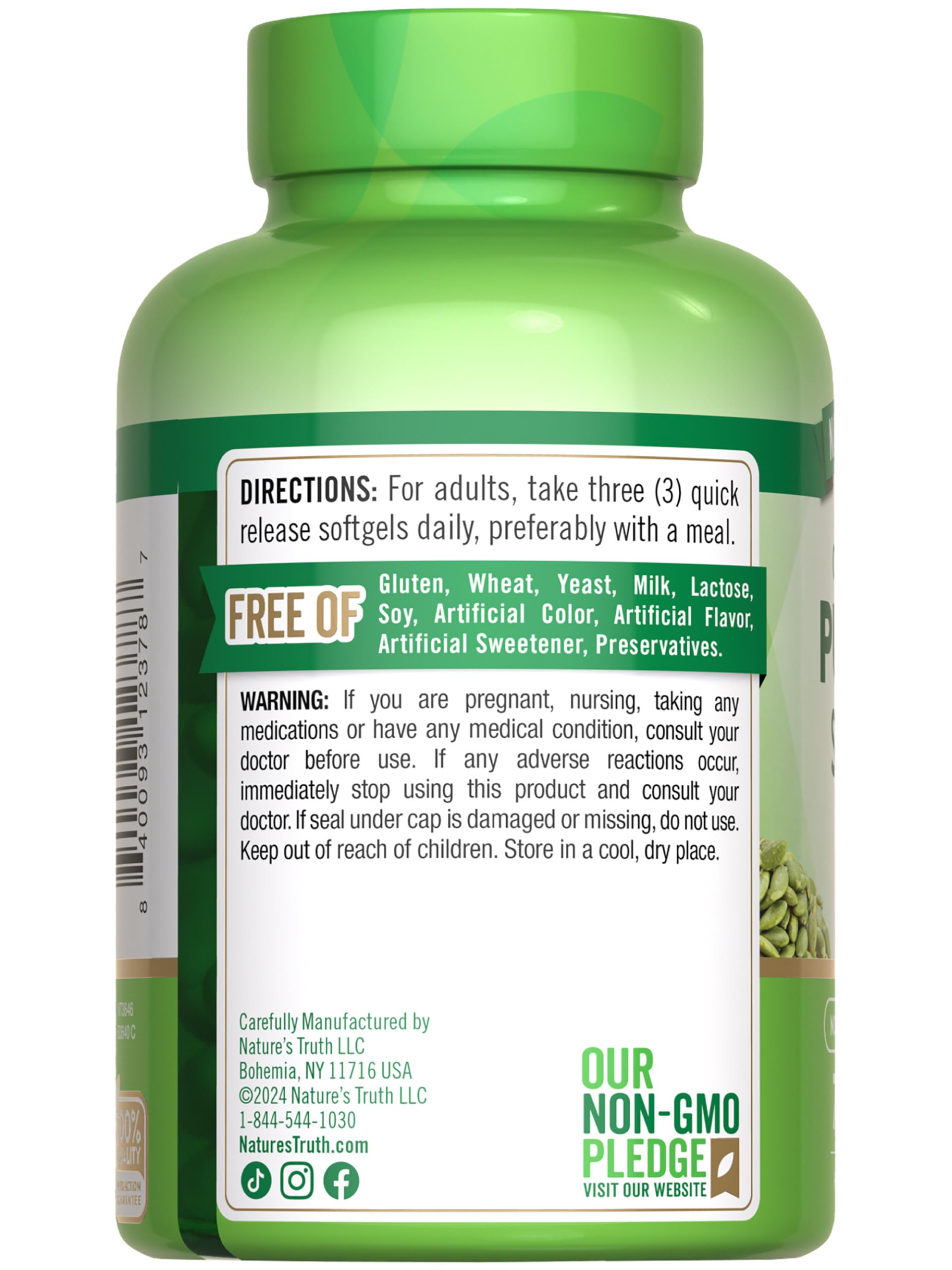 Lifestyle image featuring pumpkin seed oil supplement for wellness