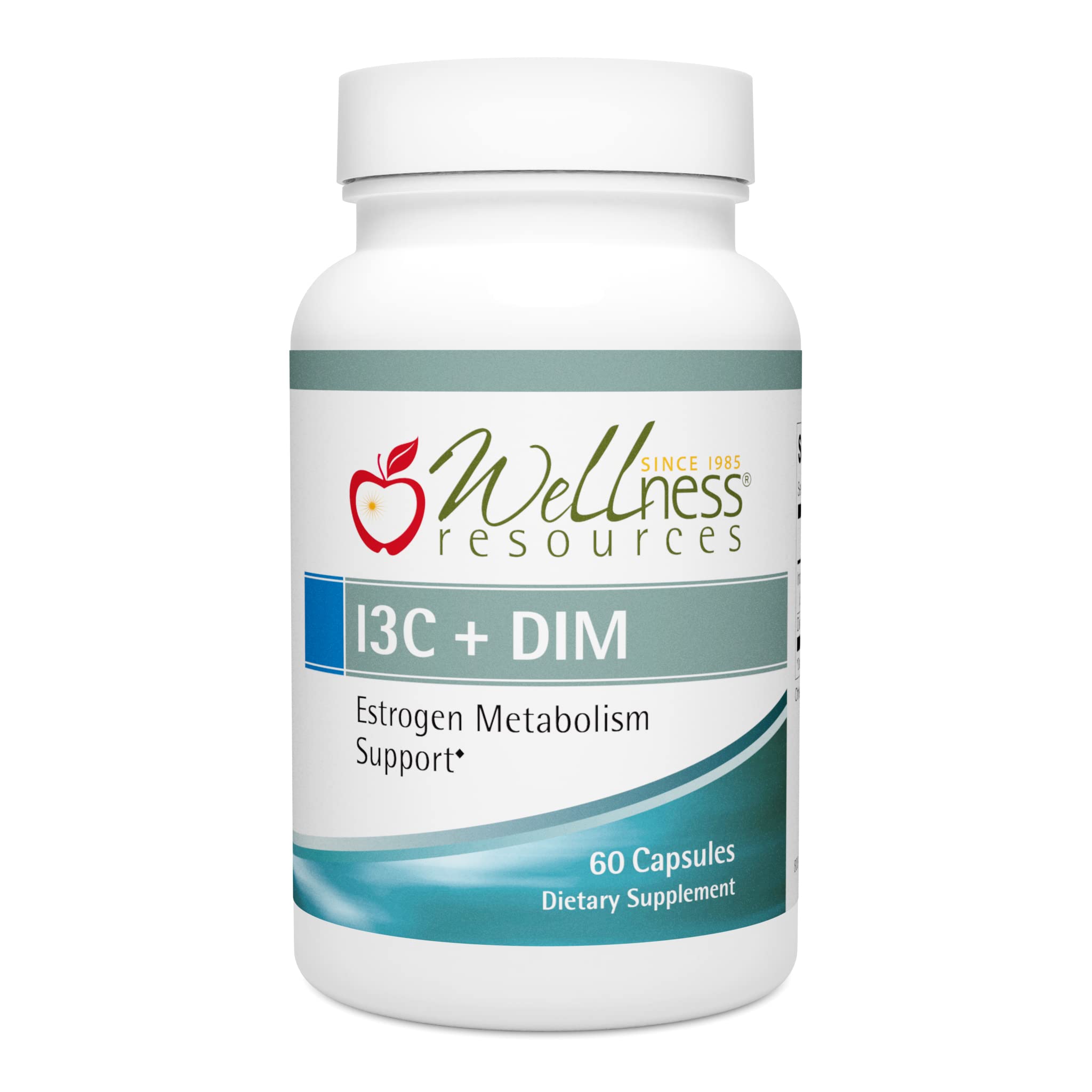Bottle front view of Wellness Resources I3C DIM supplement