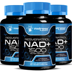 WellnessLabsRx NAD Supplement bottle - 1500mg liposomal NAD+ with resveratrol