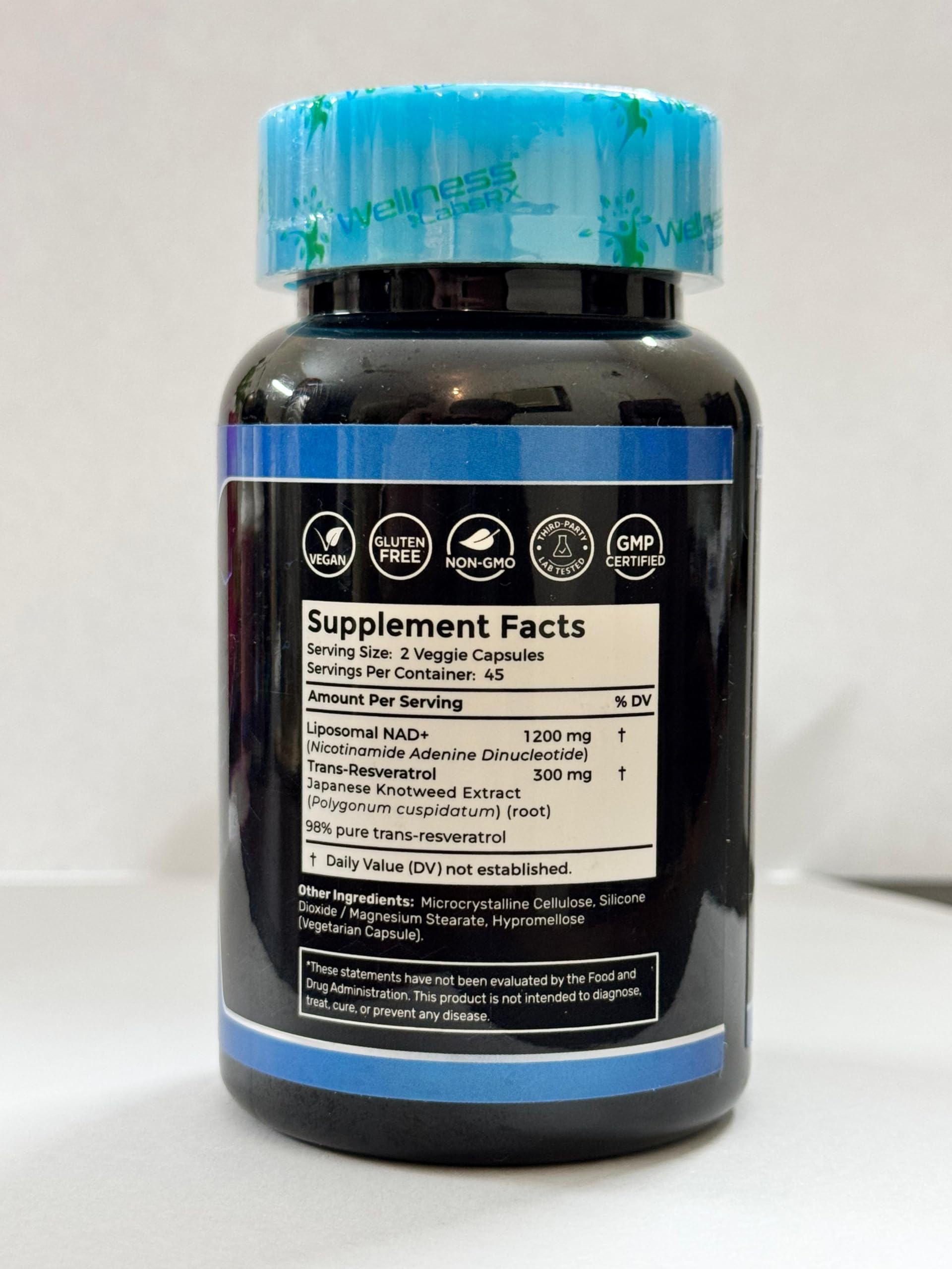 Close-up of WellnessLabsRx NAD Supplement capsules
