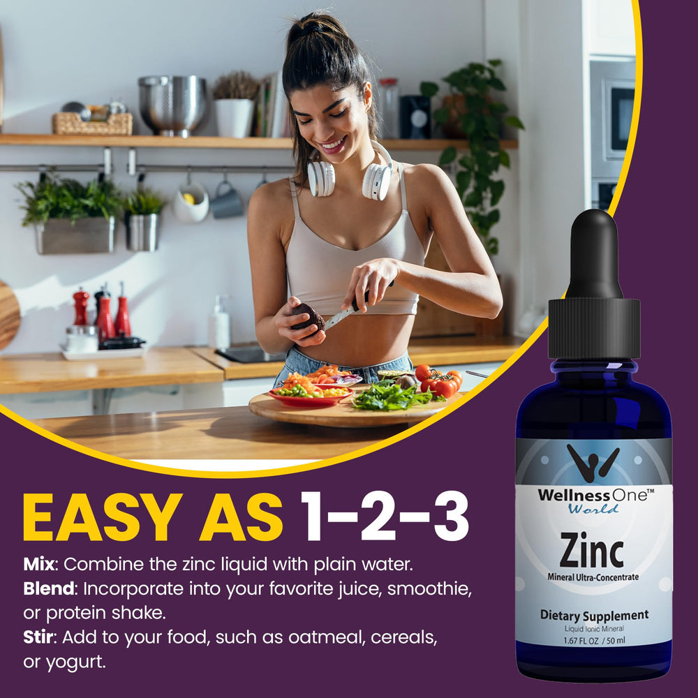 USA tested quality assurance seal on WellnessOne zinc drops