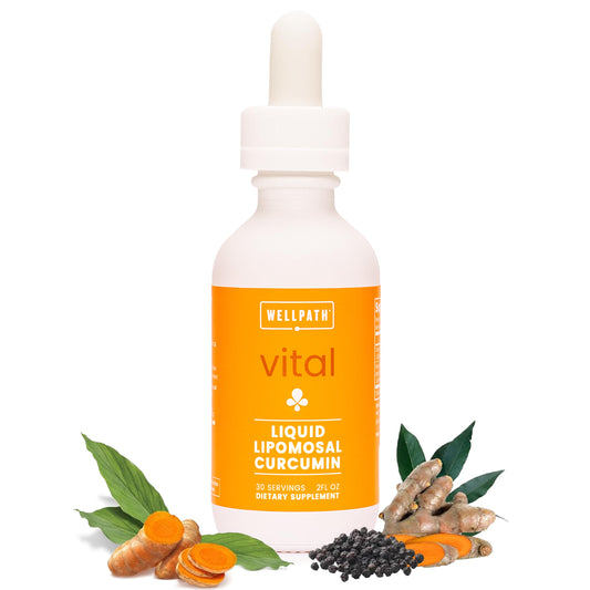 WellPath liposomal curcumin liquid dropper bottle