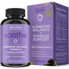 Hormone balance for women and thyroid support with Rhodiola, iodine, and selenium