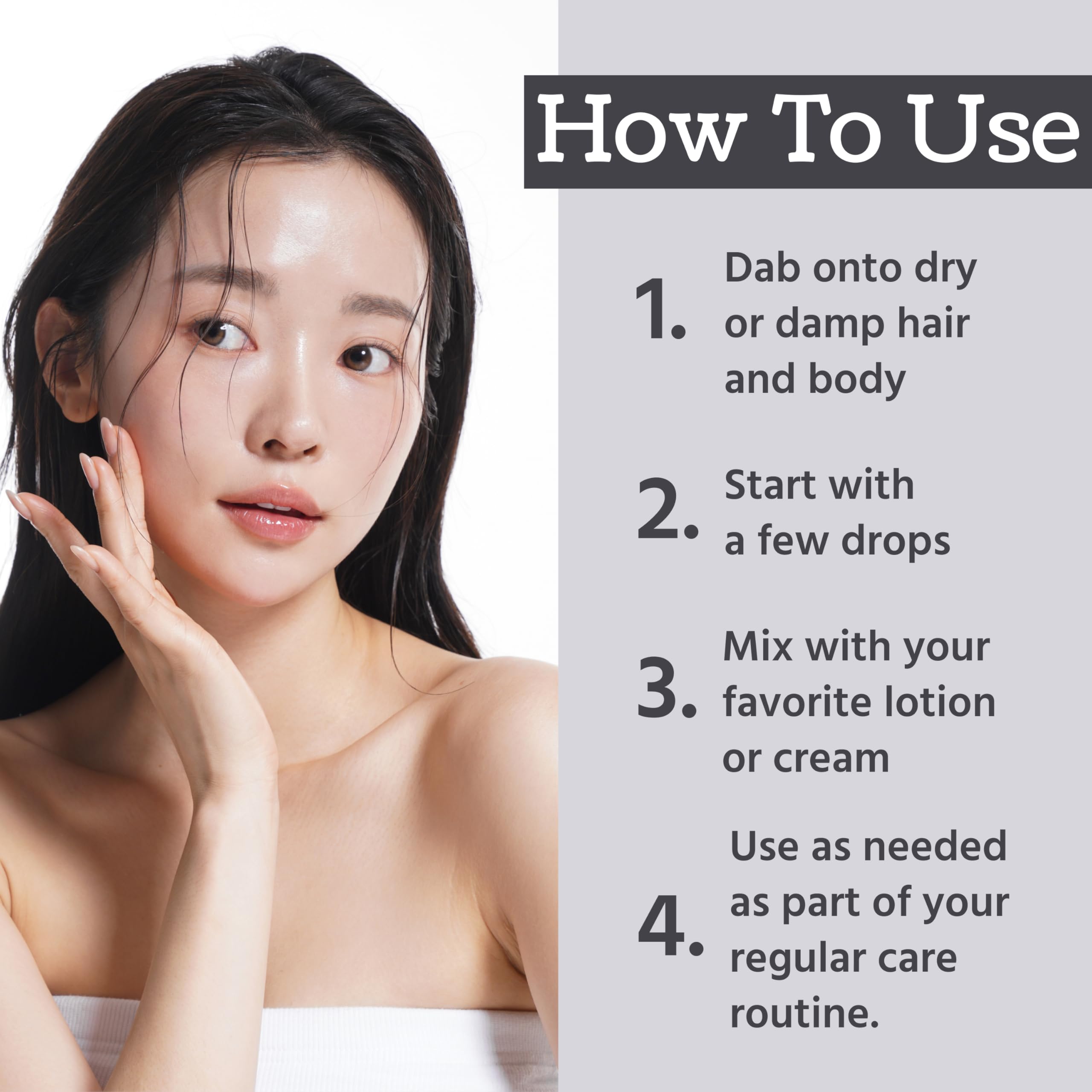 Well’s Oil Rice Bran Oil beside creams, demonstrates multipurpose use