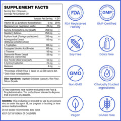 Capsules close-up showing natural ingredients such as ashwagandha and raspberry ketones