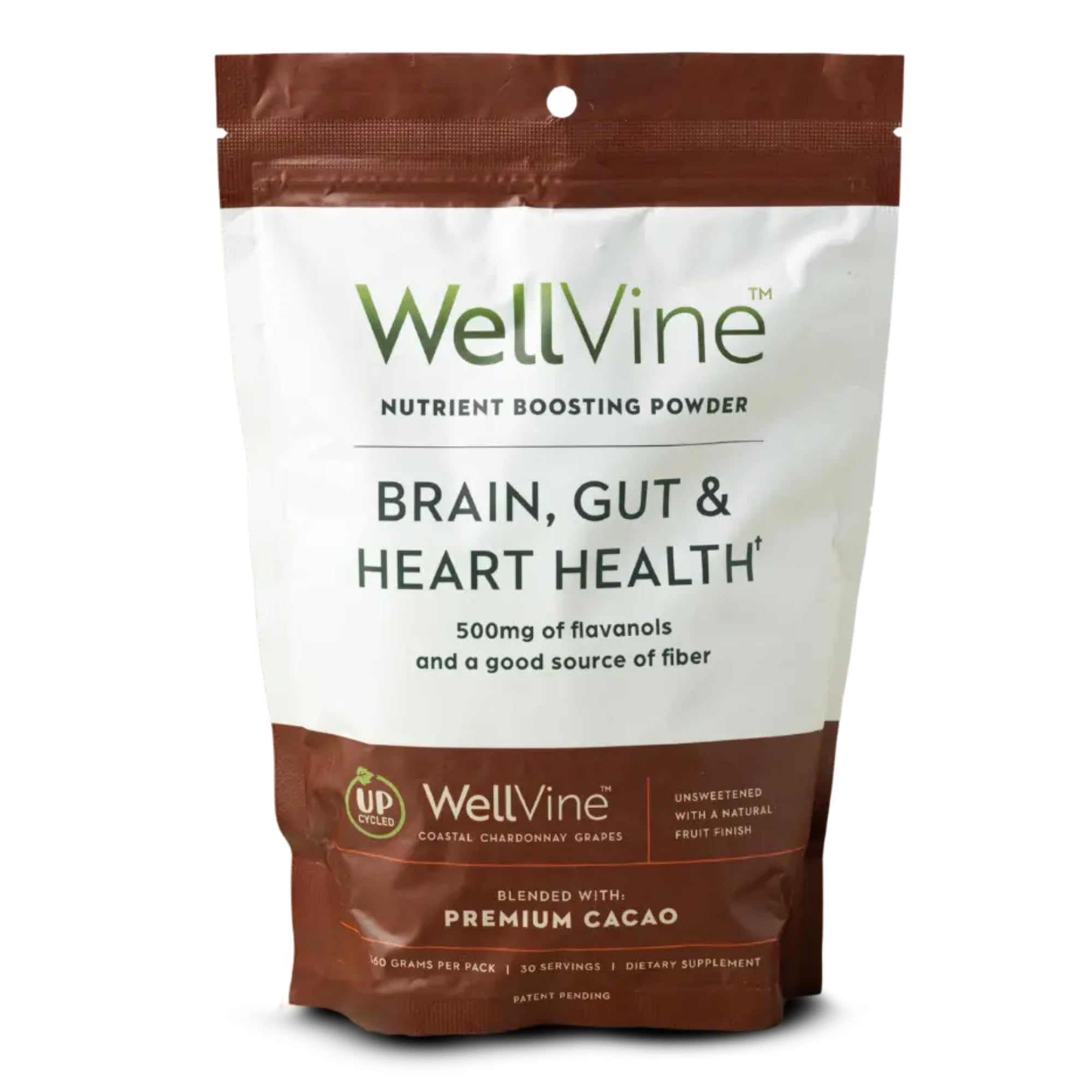 WellVine Nutrition Boosting Blend container with powder