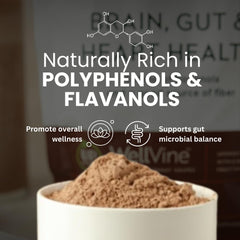Powder sprinkled on yogurt and oats