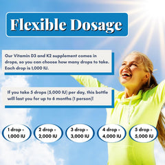 Flavorless and odorless D3 K2 liquid formula