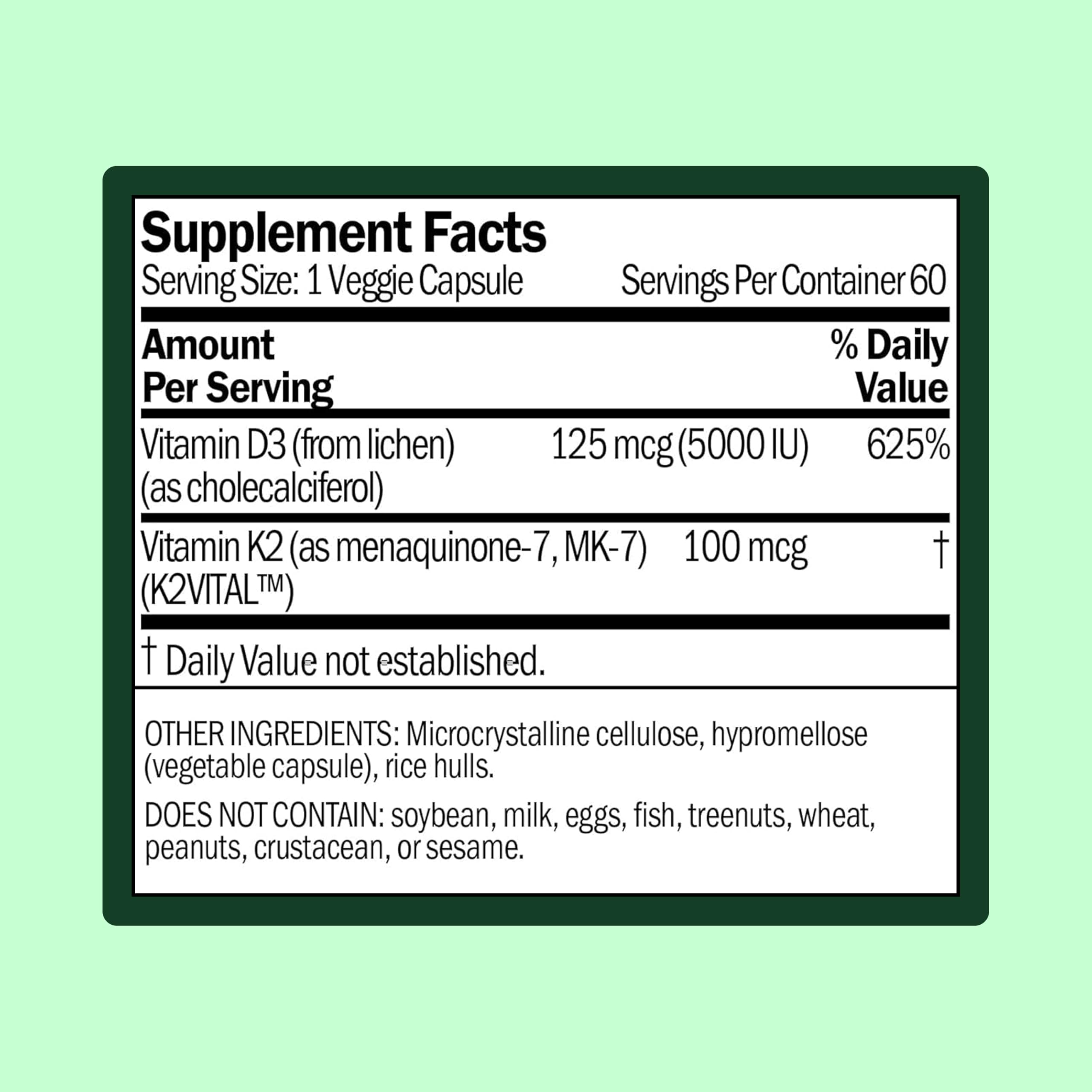 Close-up of plant-based K2 MK-7 in WellWithAll supplement