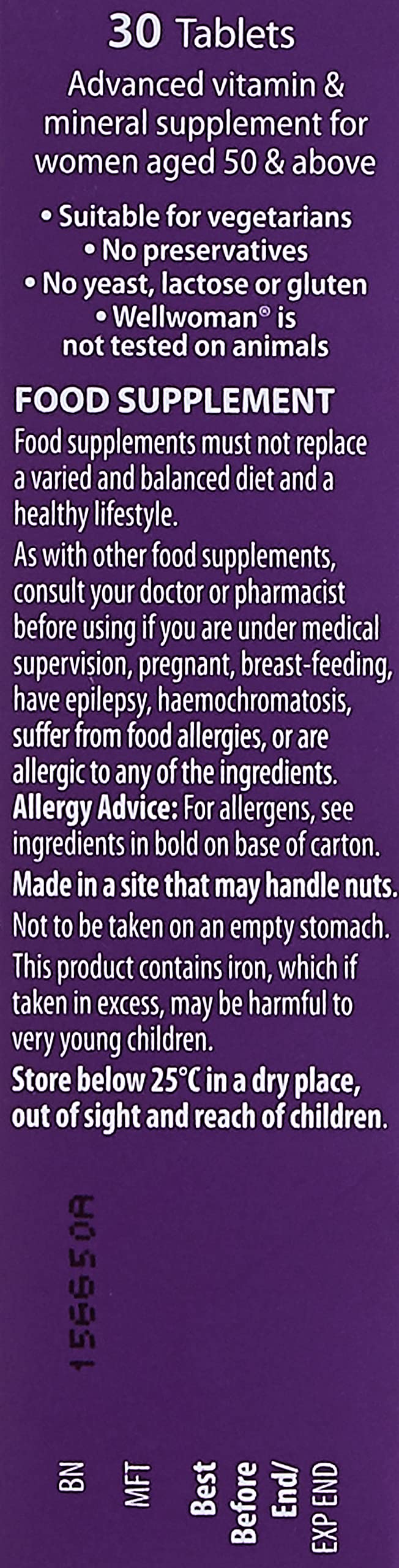 Wellwoman 50+ packaging and tablets