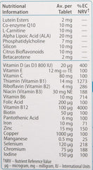 Wellwoman 70+ supplement packaging and label