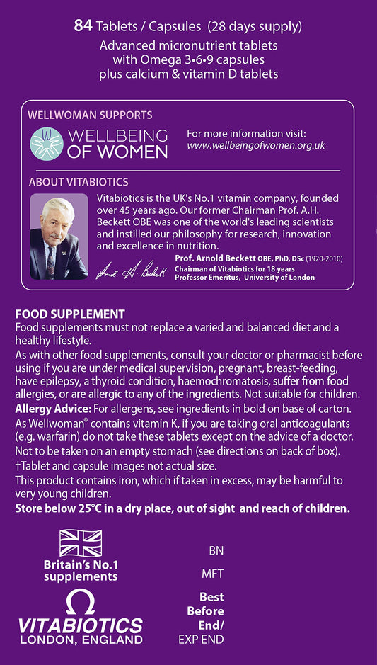 Wellwoman Max product box showing a 3-in-1 triple pack