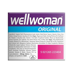 Wellwoman Original Caps bottle label close-up