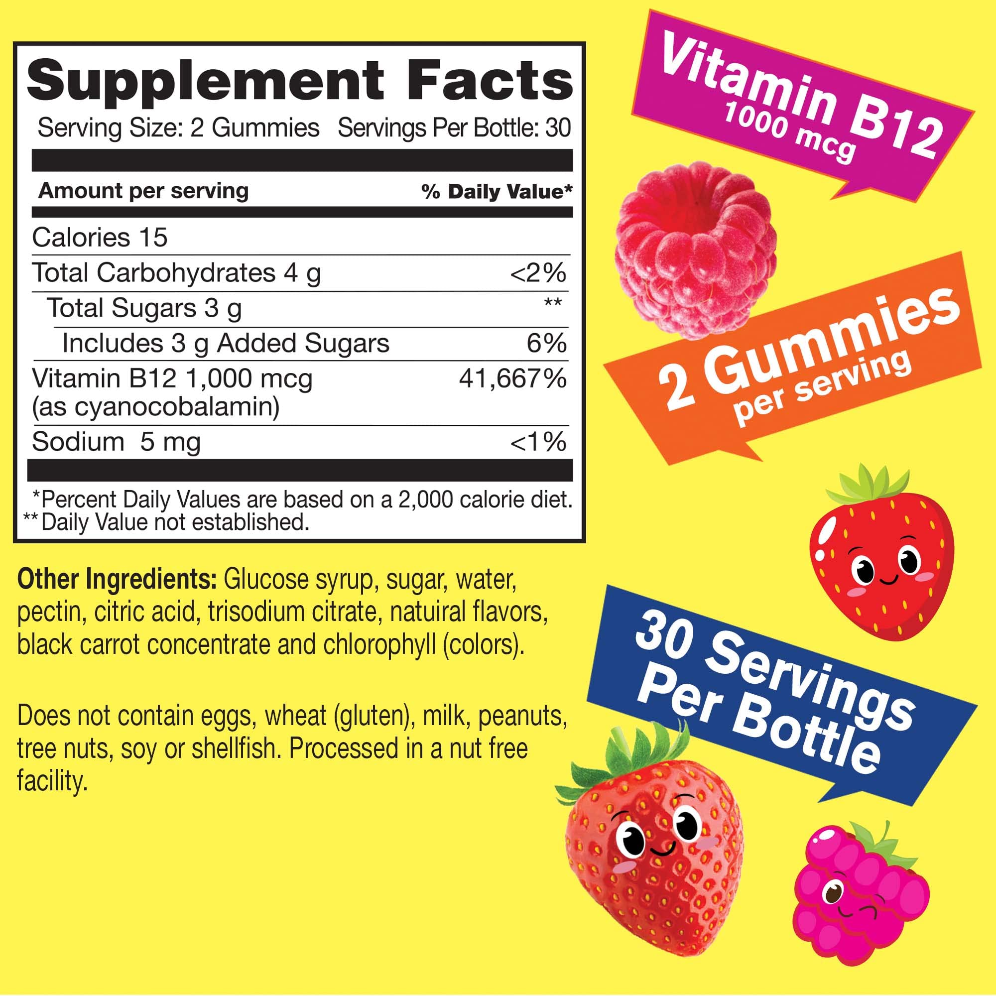 Front view of WellYeah B12 Gummies for Kids packaging