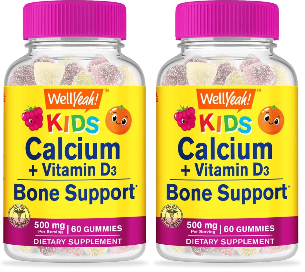 WellYeah Calcium D3 kids gummies pack 2 front view