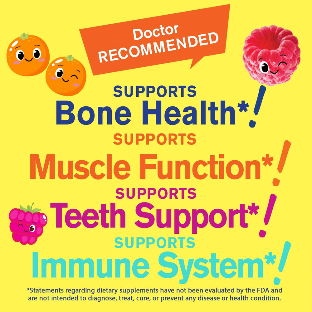 WellYeah Calcium D3 kids gummies packaging side view