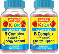 WellYeah Kids Vitamin B Complex Sugar-Free Gummies strawberry-flavored front packaging