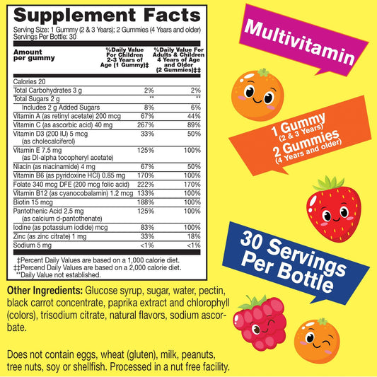 Close-up of the product label highlighting vitamins and minerals