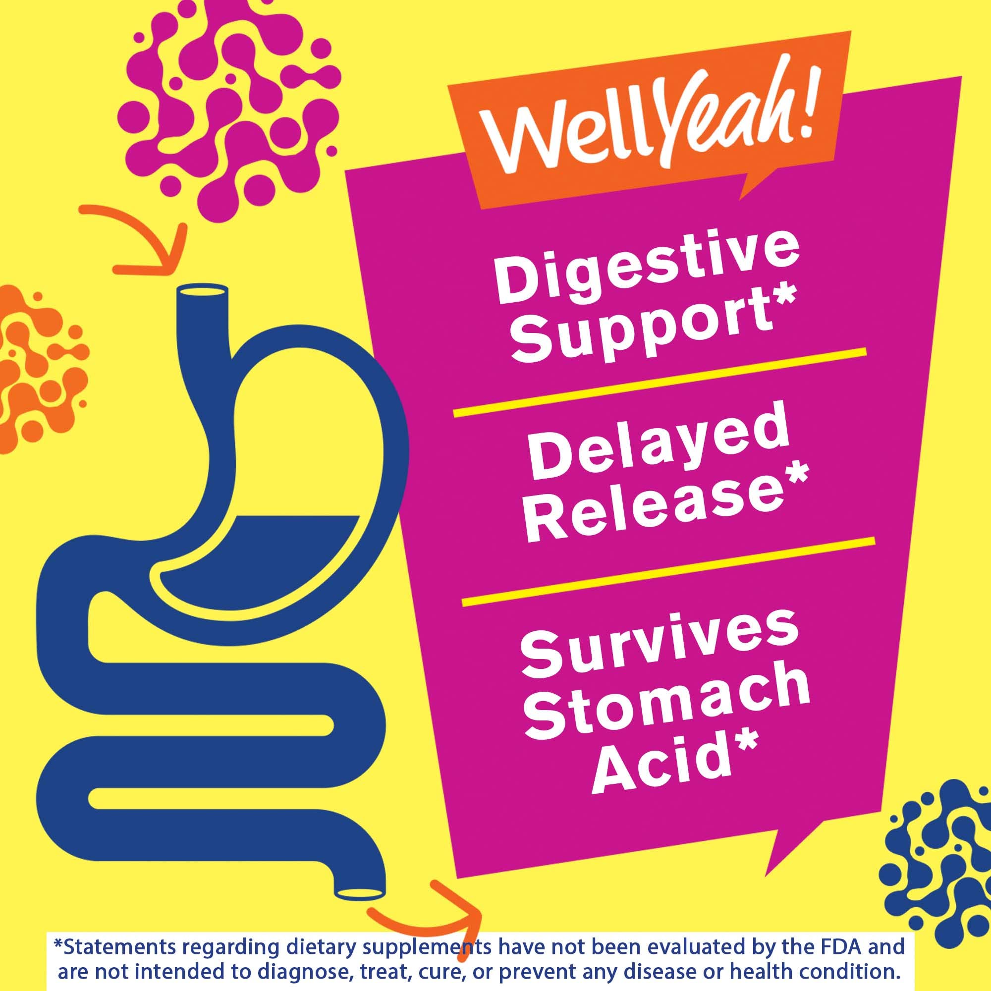 WellYeah Kids Probiotics Berry Gummies label close-up