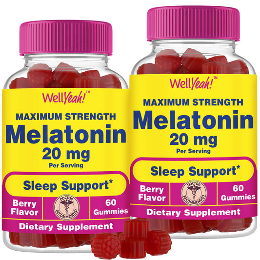 WellYeah Melatonin Gummies Berry Flavor bottle - hero image