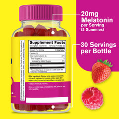 Two gummies showing texture and 20 mg per serving