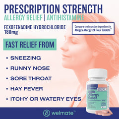 WELMATE allergy relief pack opening showing easy access for quick dosing.