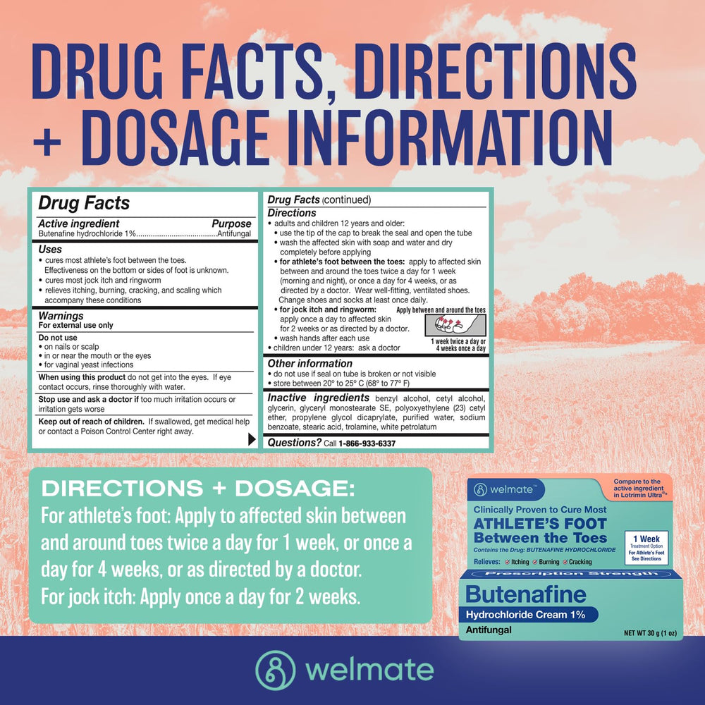 WELMATE antifungal cream dispense enables fast, greaseless protection on skin.