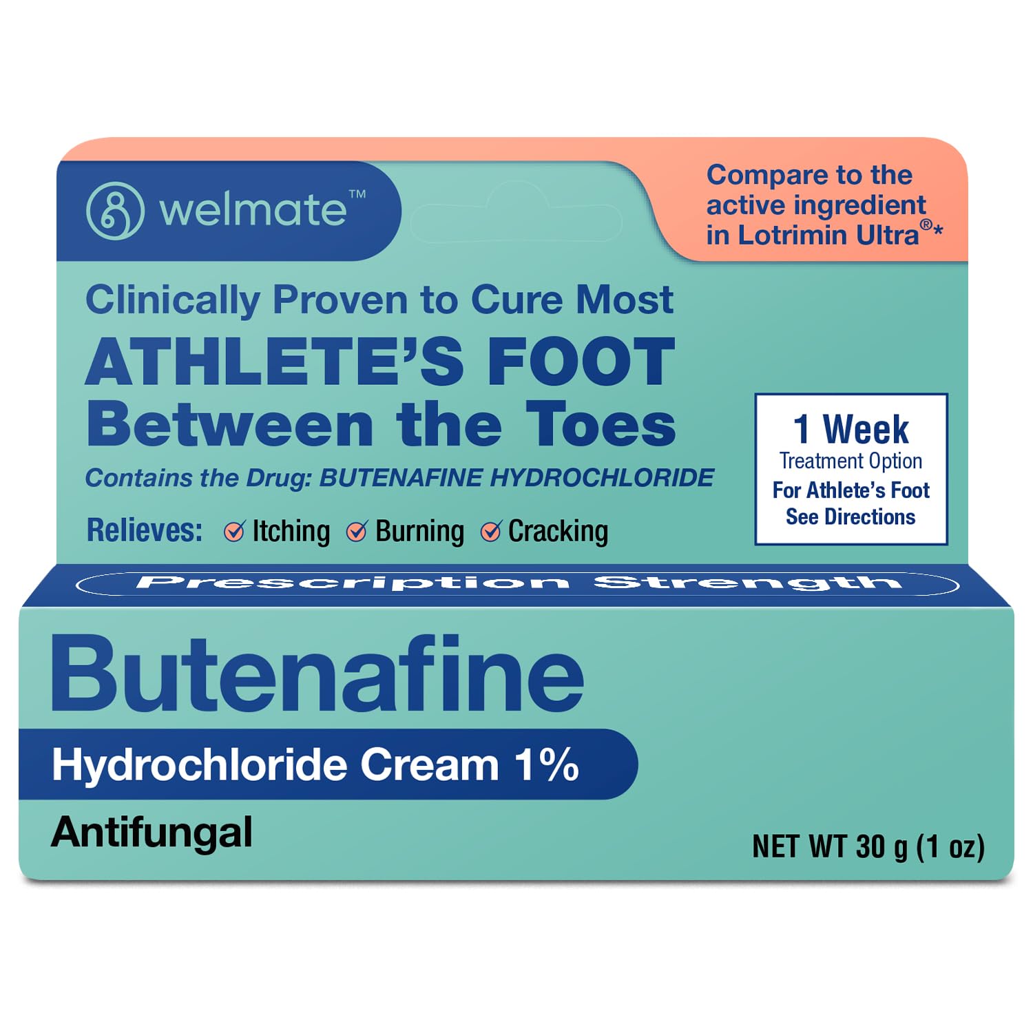 WELMATE Athletes Foot Treatment tube open for easy at-home application.