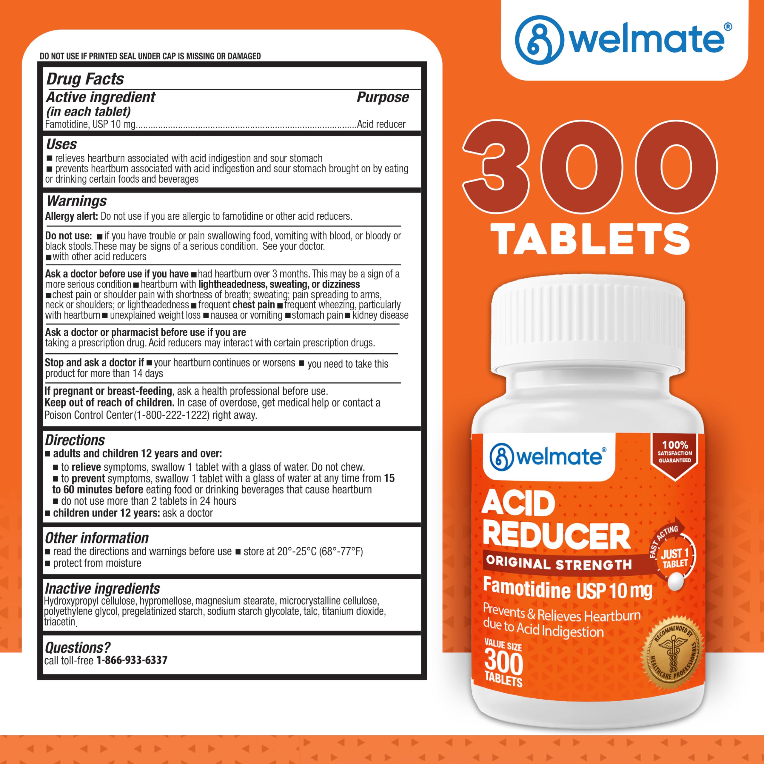 WELMATE famotidine box ready to stock affordable stomach relief.