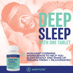 WELMATE travel pack sleep aid emphasizes on-the-go relief before bed.