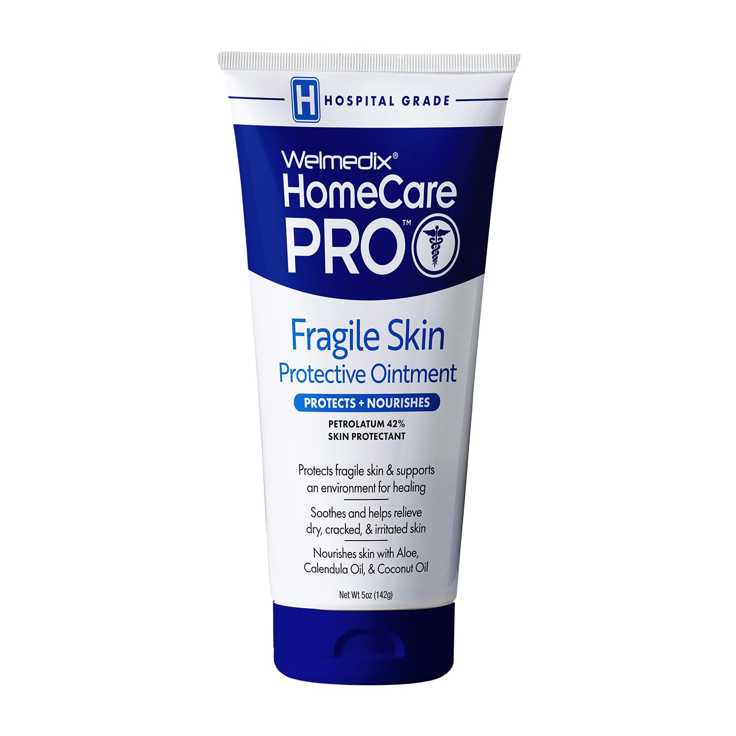 Welmedix Fragile Skin Ointment 5oz tube for easy application and dry-skin relief.